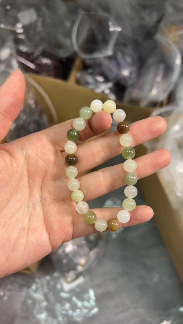 手链未镶嵌和田玉和田玉多宝圆珠手链[229]