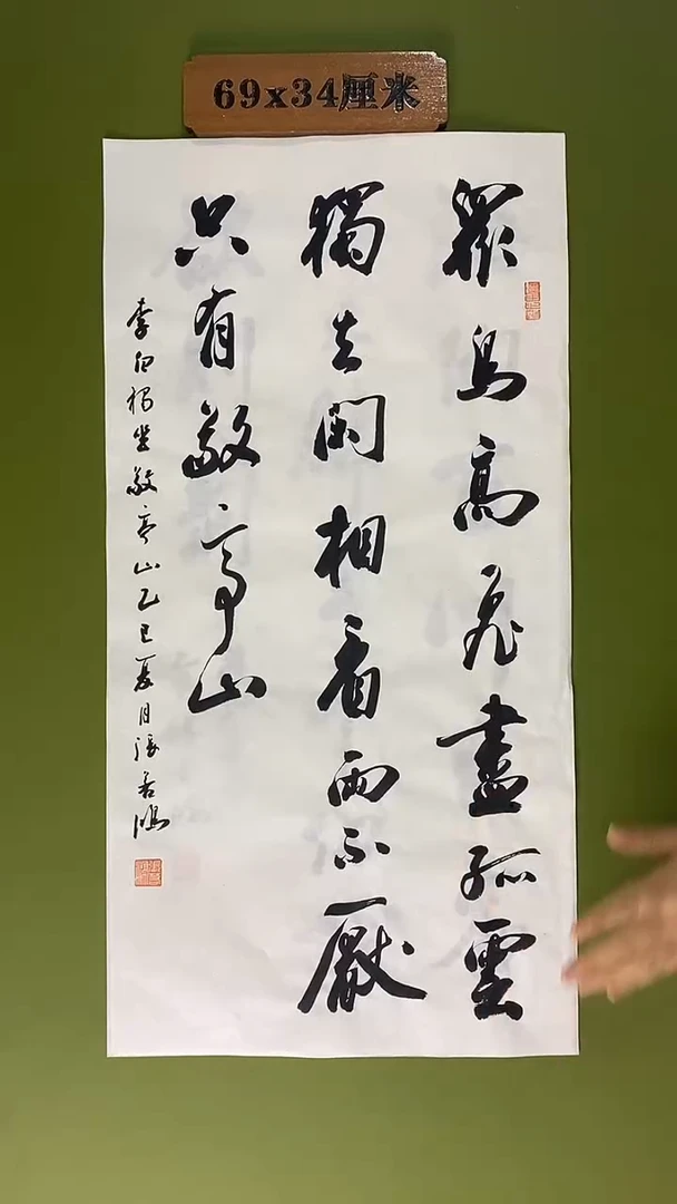 书法书法 张若鸿尺寸69cm*34cm