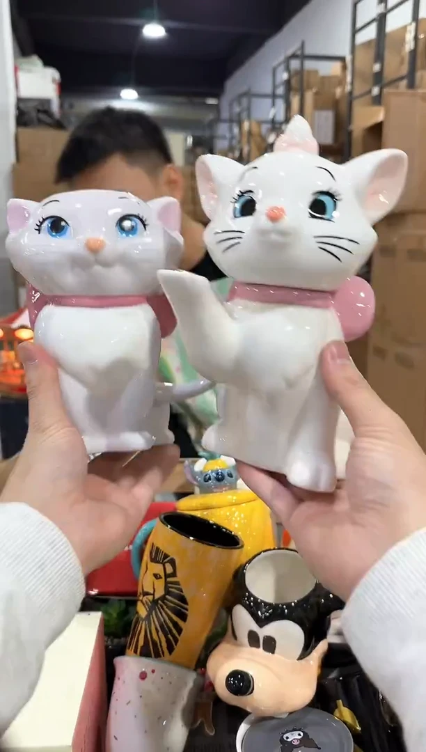 瓷片玛丽猫一壶一杯