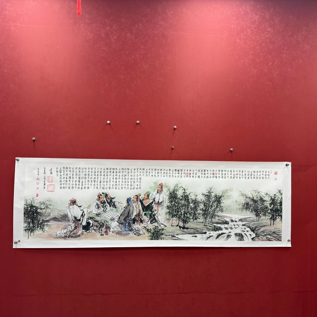 《兰亭序》王秘书画结合作品纯手绘