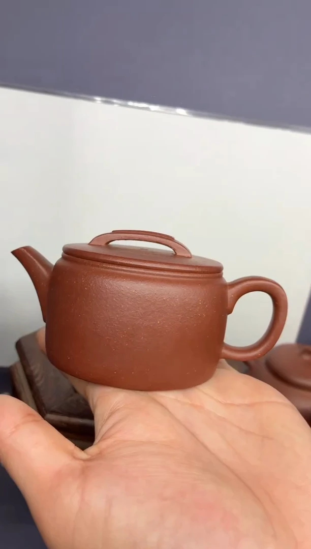 茶壶紫砂红降坡 汉瓦