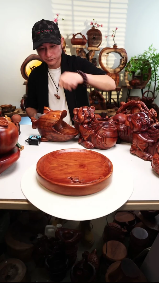 木A40香樟木摆件/圆盆