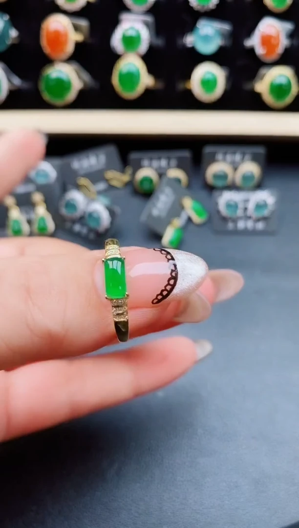 翡翠戒指银S925镶嵌50805058