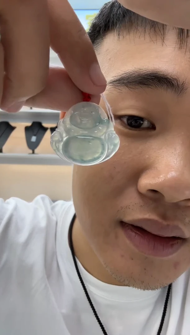 翡翠未镶嵌颈饰天然翡翠A货孤品一件