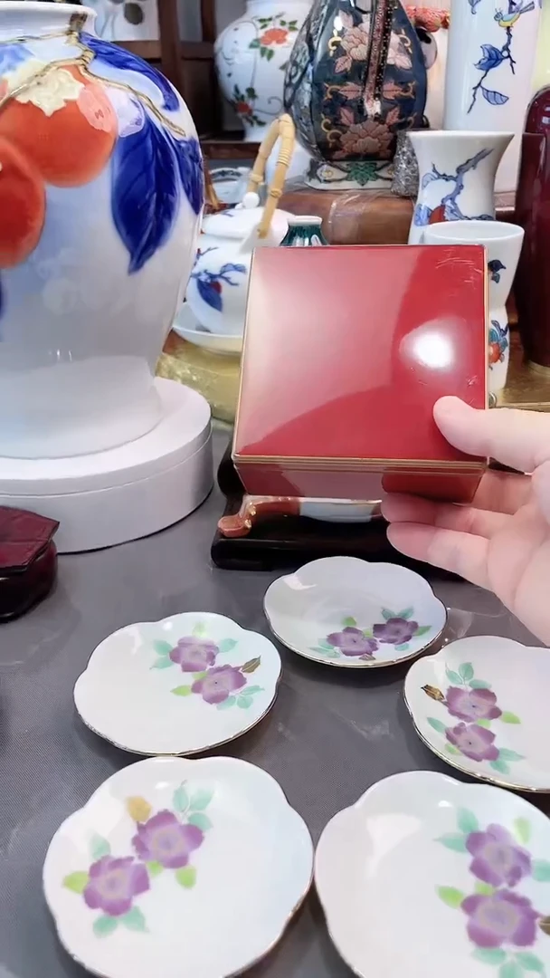 瓷片日产杯托五件套