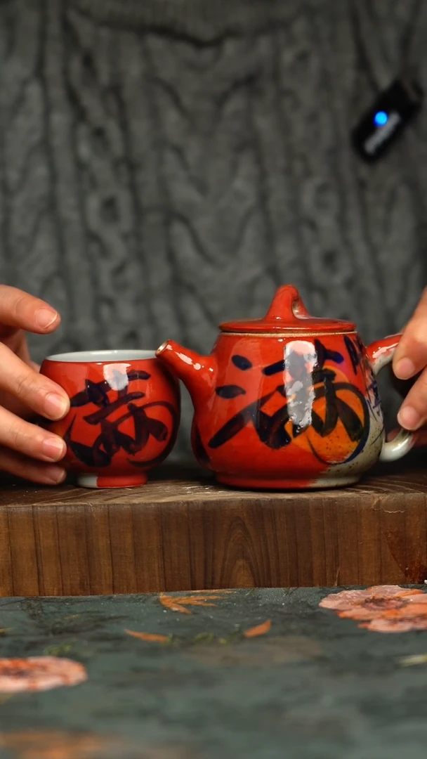 杯釉下彩手工手绘同款陶器