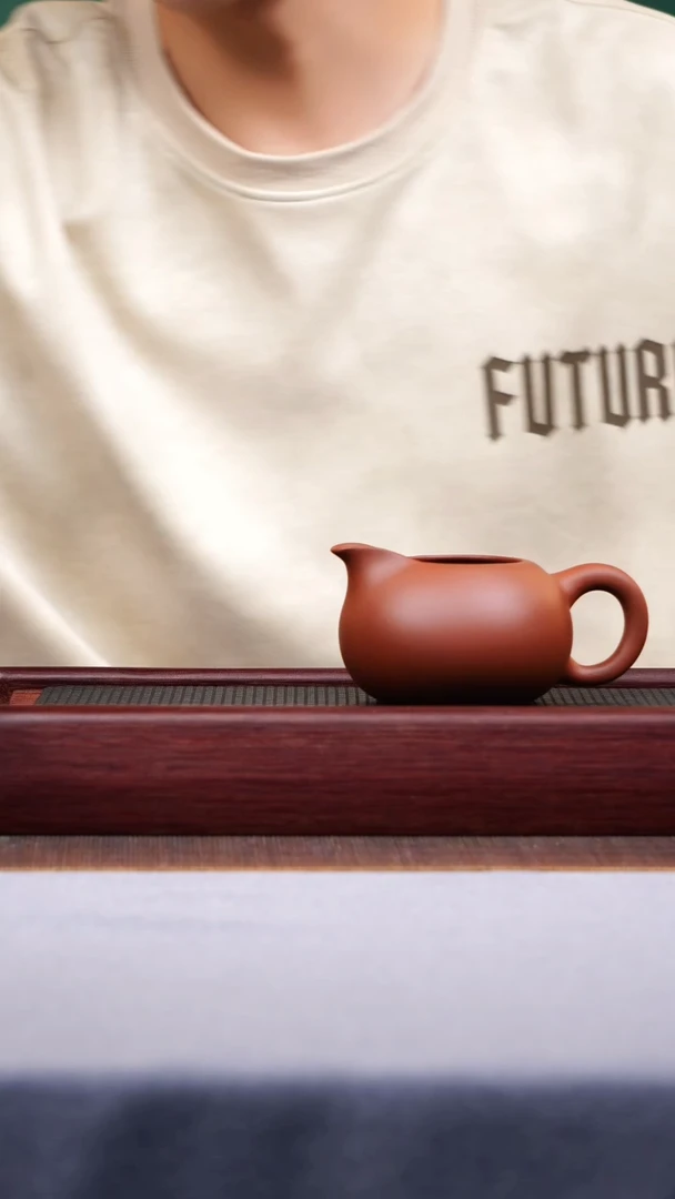 茶壶紫砂宜兴原矿紫砂作品 龙血砂公道杯