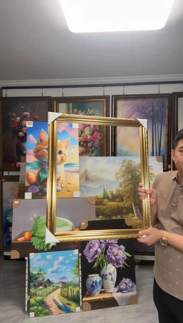油画闪购纯手绘油画金框