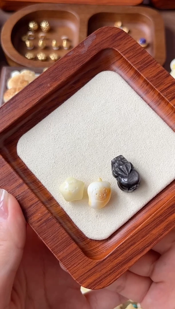 未镶嵌蜜蜡裸石小芒果配件套装