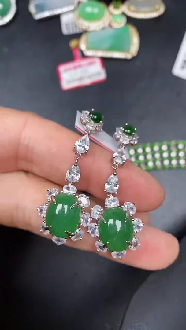 银S925镶嵌戒指翡翠4900