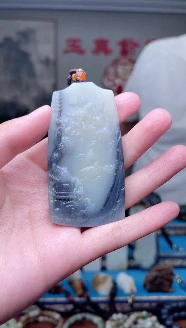 和田玉未镶嵌挂件1