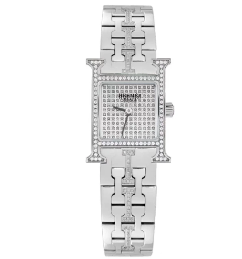 99新 Hermes/爱马仕 爱马仕H系列 石英机芯21*21毫米后盘后钻 dr