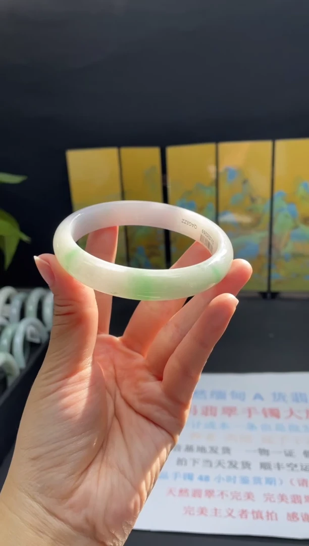 未镶嵌手镯翡翠12#天然缅甸A货翡翠手镯60-62圈口