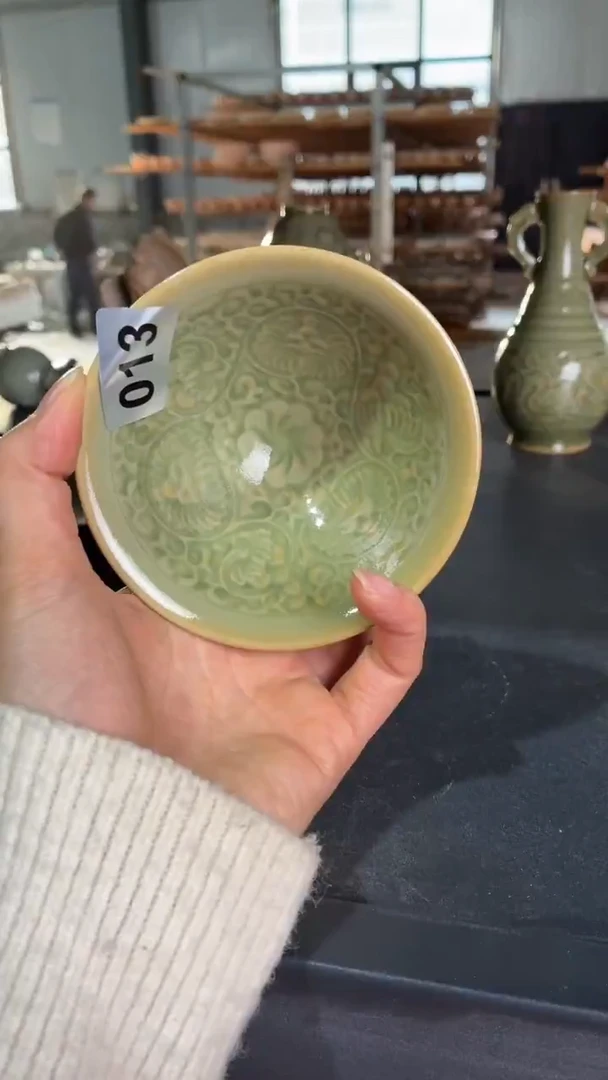 耀州窑仰山团菊斗笠013