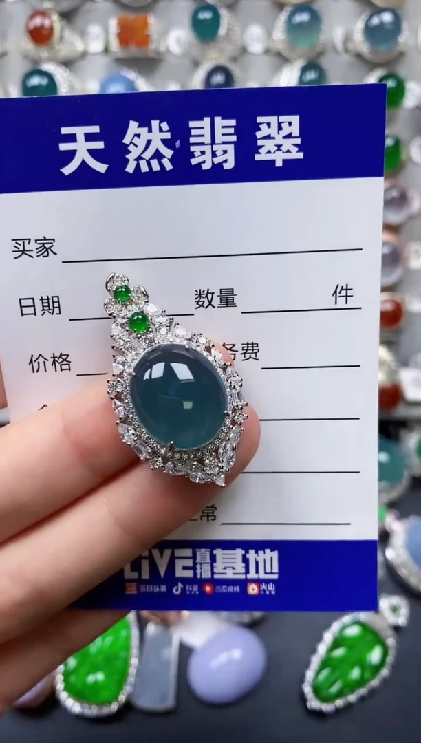 【闪购商品】翡翠颈饰银S925镶嵌0265