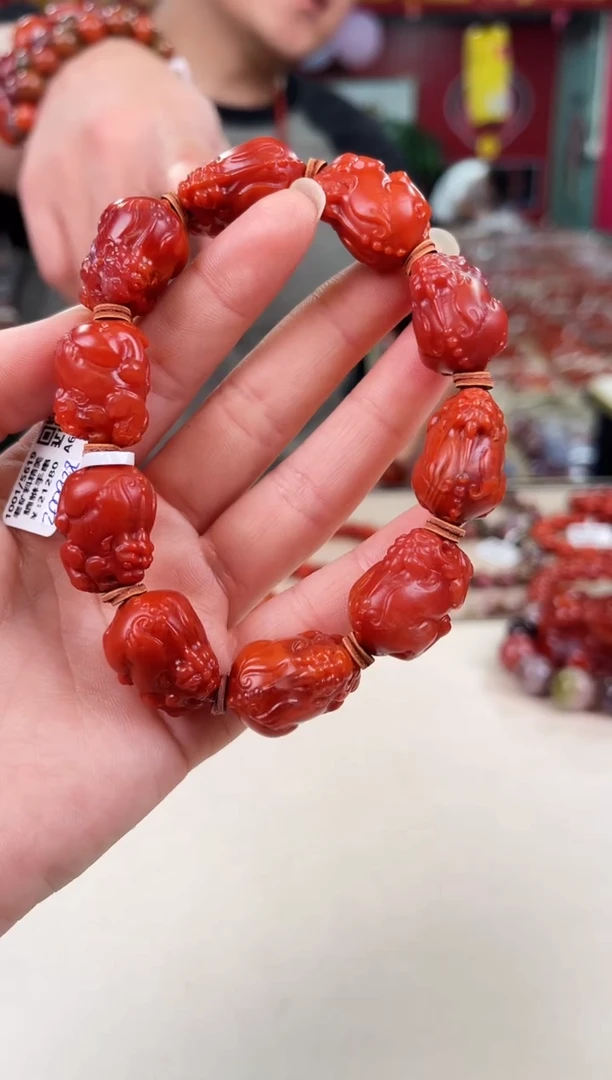 未镶嵌貔貅手串南红玛瑙一个/条