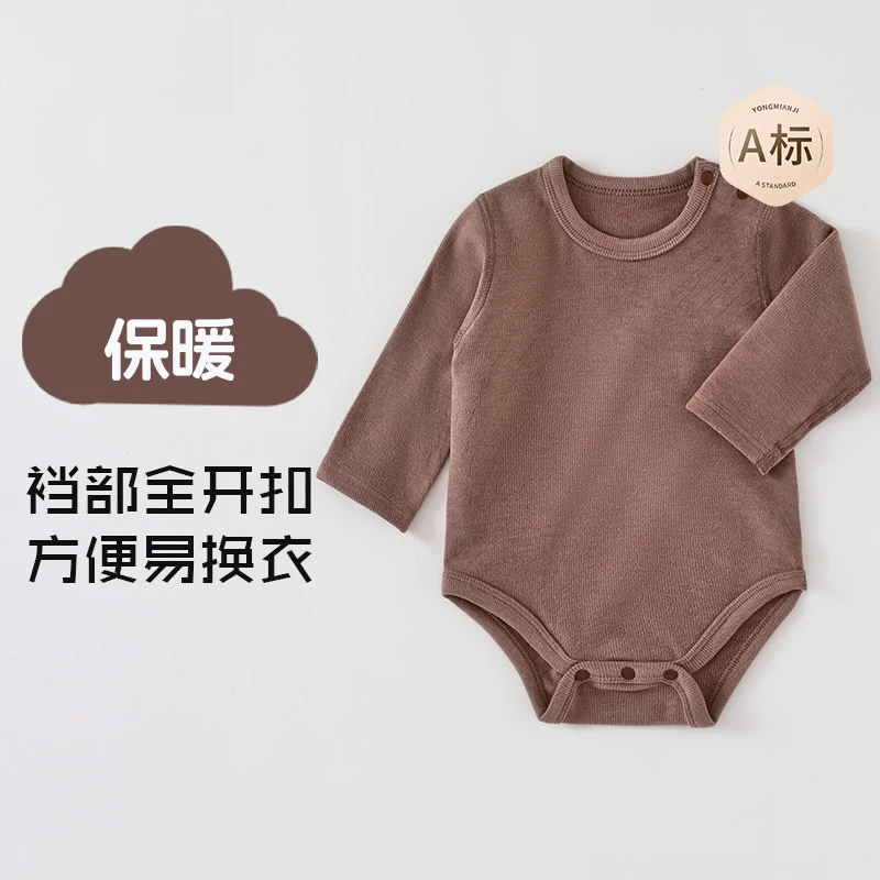 长袖爬服哈衣德绒保暖婴儿包屁衣宝宝保暖幼儿