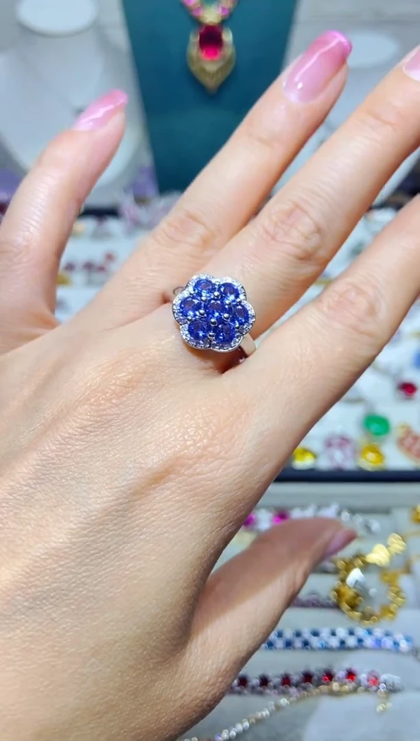 银S925镶嵌耳饰紫晶1