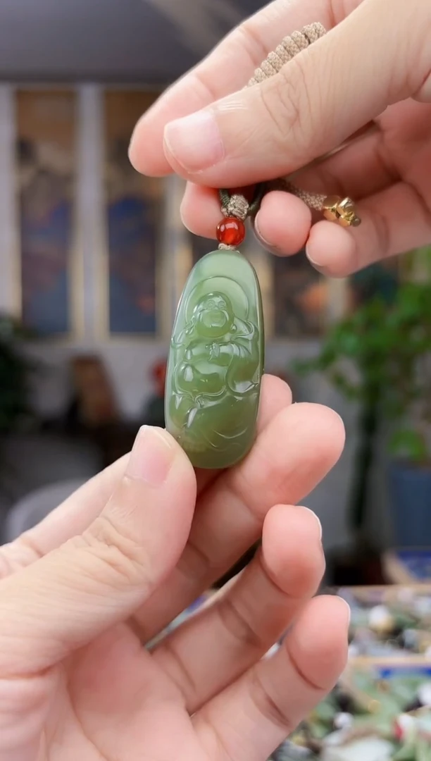 和田玉未镶嵌挂件拍一发一