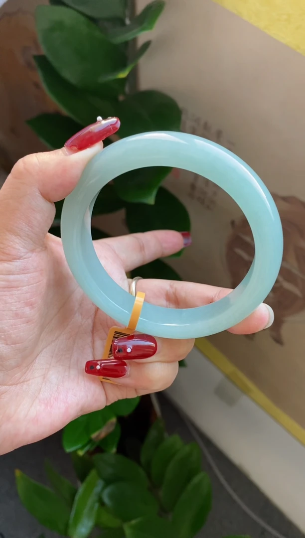 【闪购商品】翡翠手镯未镶嵌（冰胶缇芙尼蓝）30号