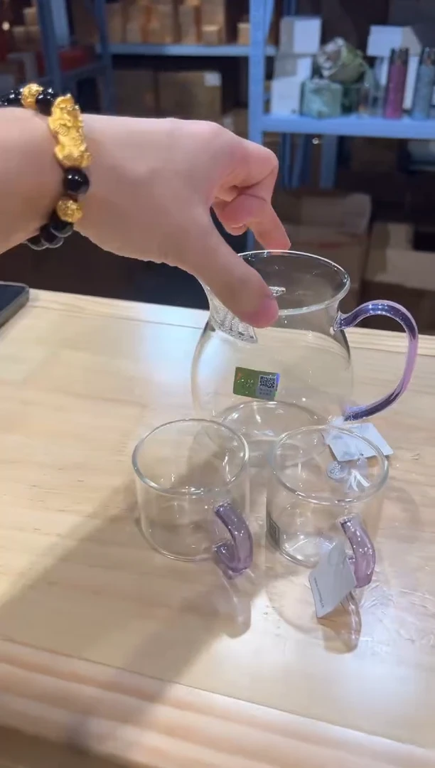 禾器-观禄煮茶器-浅紫色+清禾杯浅紫2只