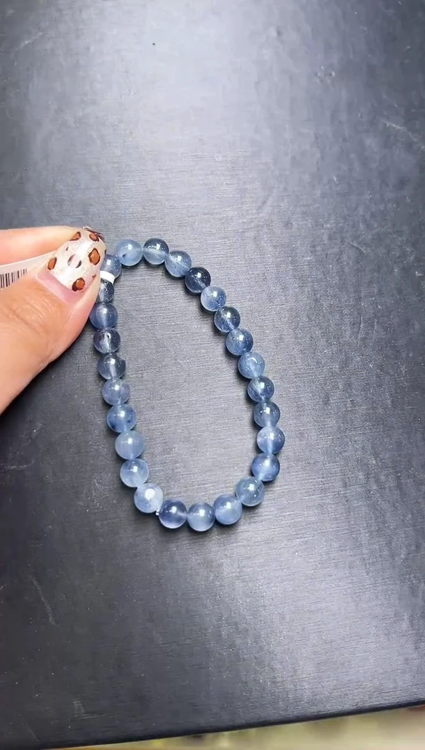 未镶嵌手串水晶蓝发手串7mm+多样性发一 JP56530