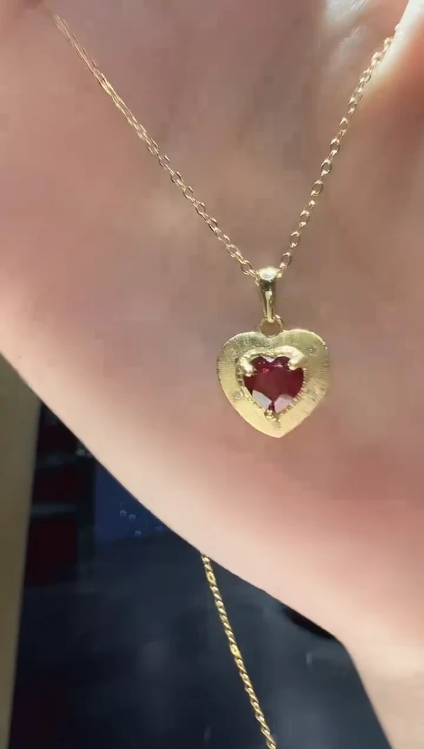 【闪购商品】石榴石吊坠(赠链)银S925镶嵌70】