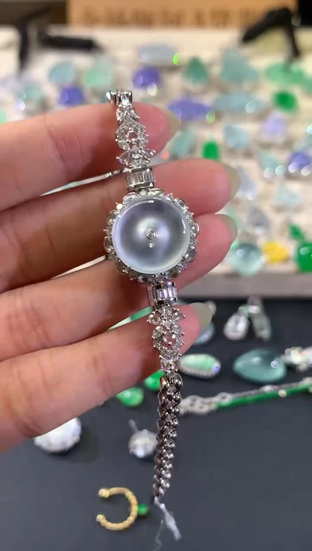 18K金镶嵌手链翡翠A553|39800