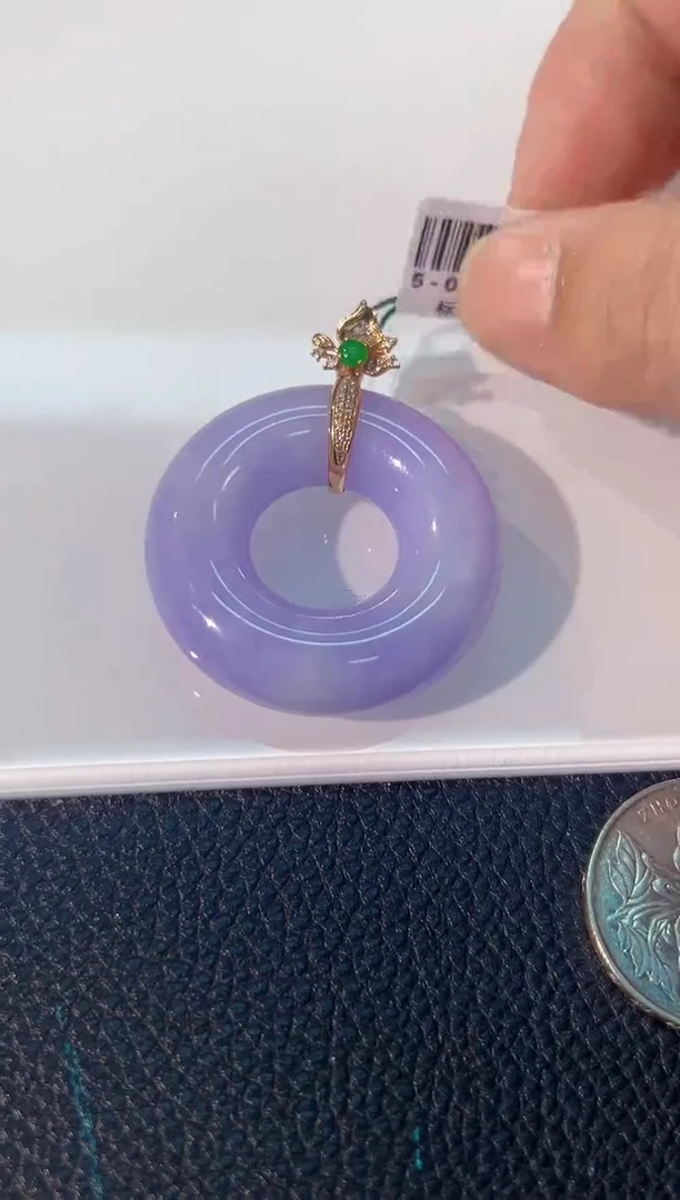 颈饰18K金镶嵌翡翠 缅料A货/支持复检/一件