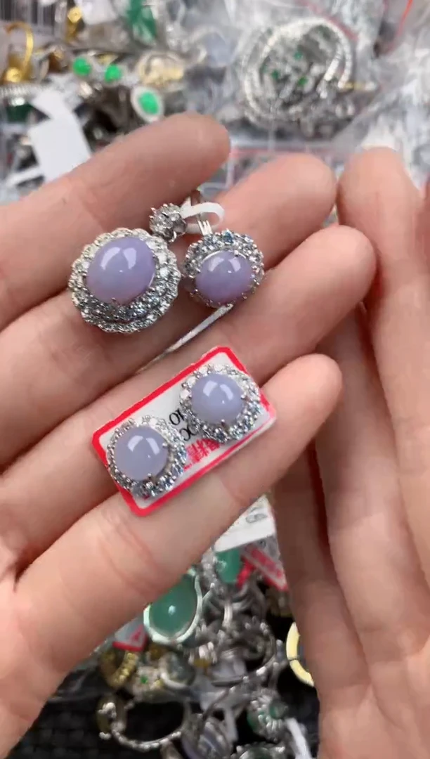 银S925镶嵌戒指翡翠444   6