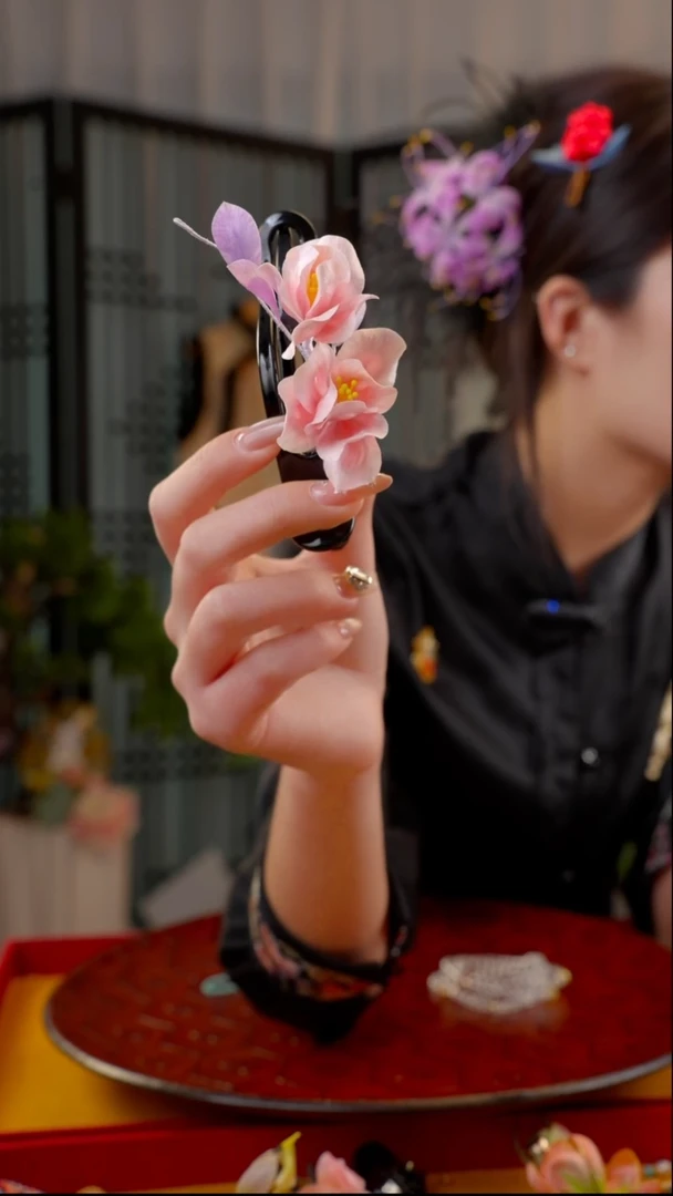 刺绣非遗苏绣绒花