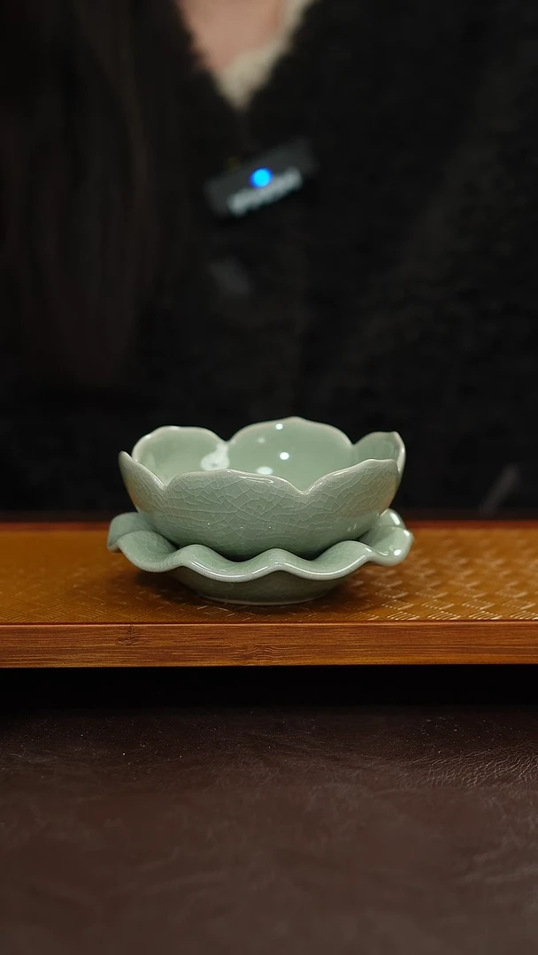 摆件陶原矿原釉汝宋汝瓷