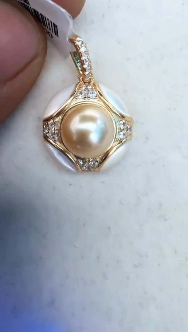 【闪购商品】海水珍珠颈饰银S925镶嵌吊坠