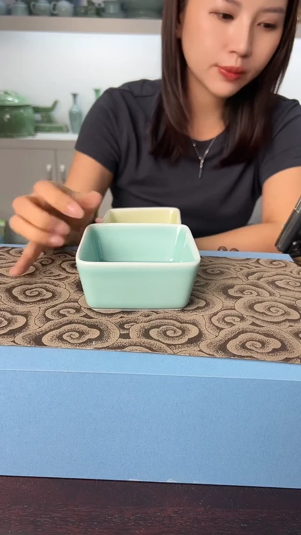 龙泉云间青瓷小米茶器