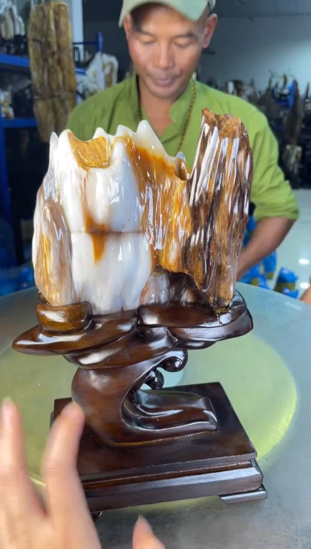 未镶嵌摆件硅化玉火**凰29