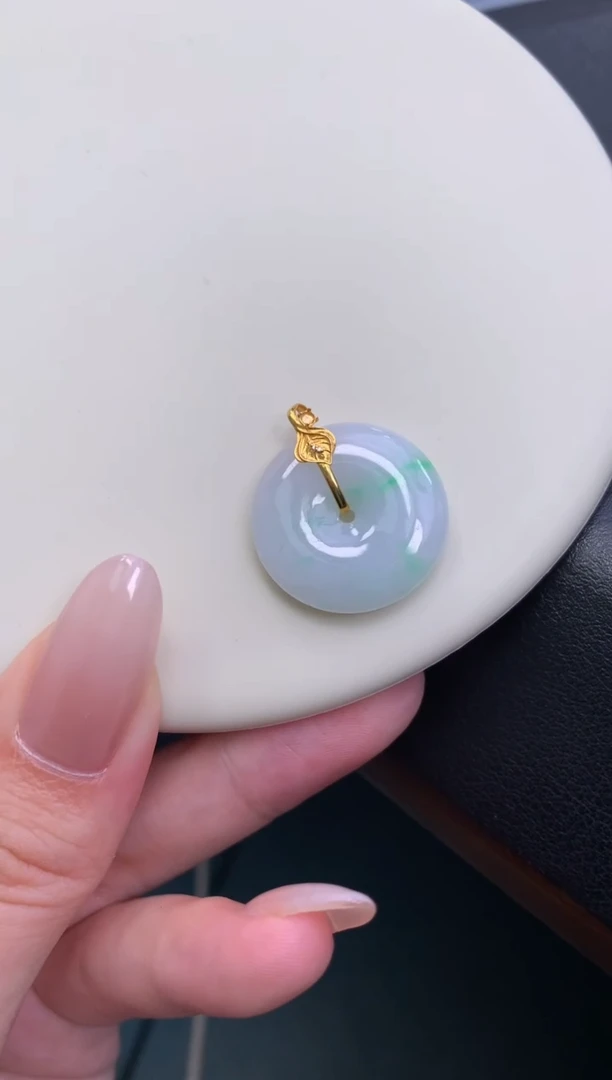 18K金镶嵌摆件翡翠48小时鉴赏期 退货不扣服务费