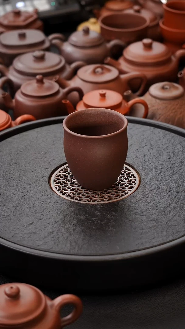 茶壶紫砂听****我微瑕 四底主人杯 140C 原矿紫砂杯