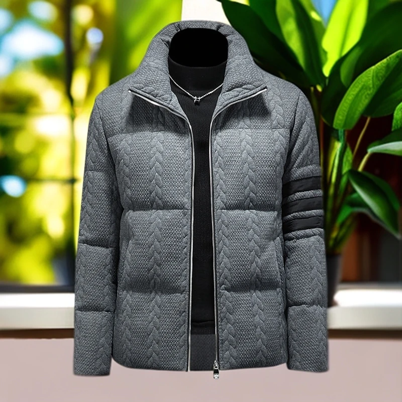 娜罗普西加厚保暖羽绒服短款冬季新款个性休闲立领修身白鸭绒外套