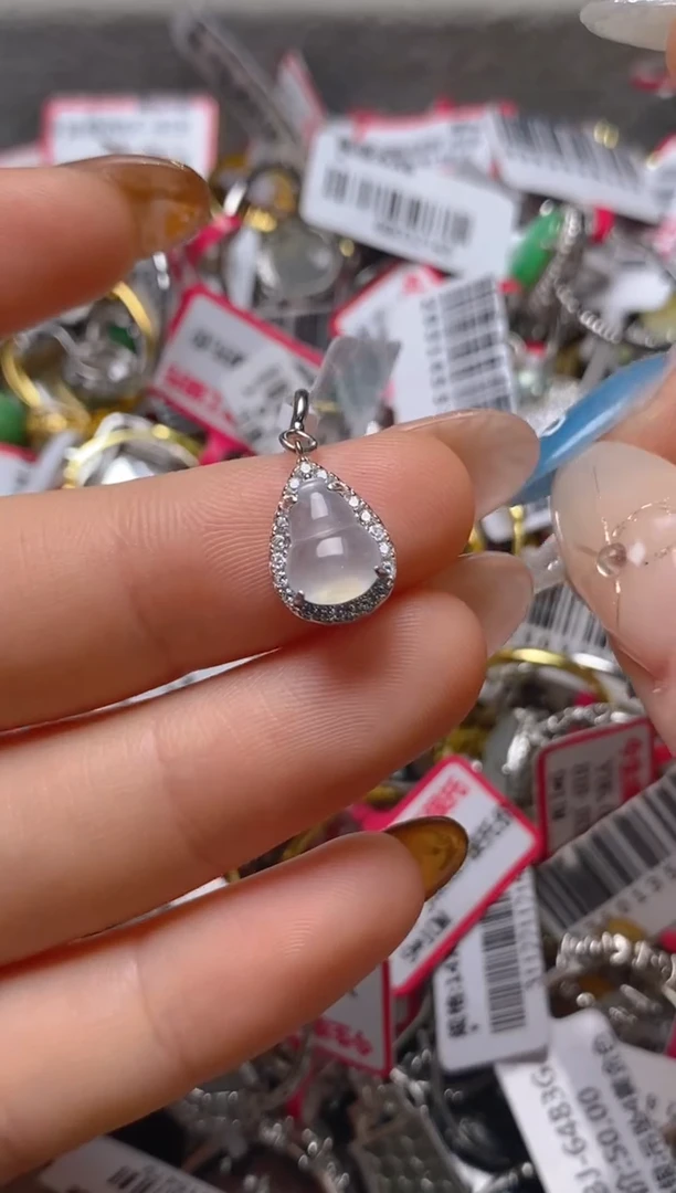 银S925镶嵌戒指翡翠百内无证书