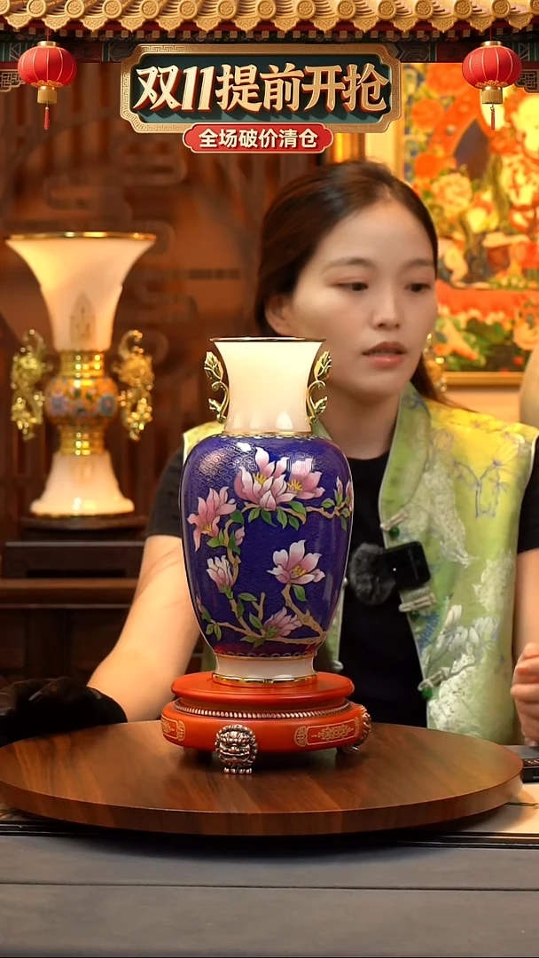 妞*?景泰蓝镶玉  白玉兰友情价