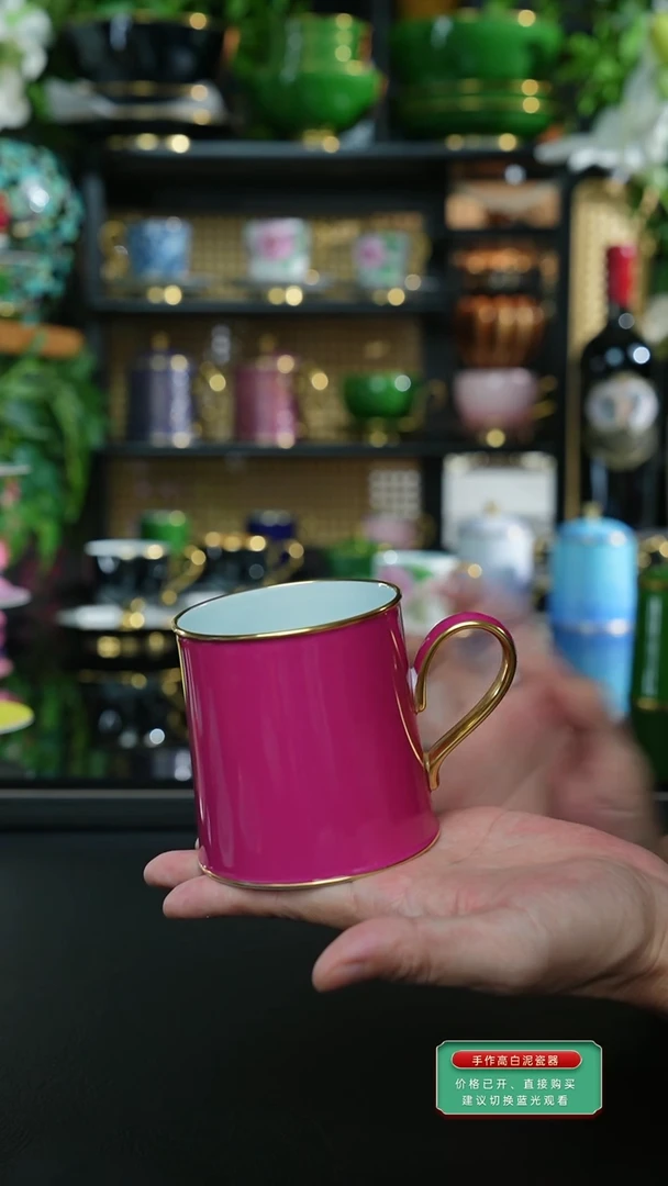 手作高白泥玫红马克杯，，，，，