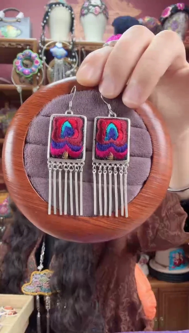 刺绣耳环10甜甜家