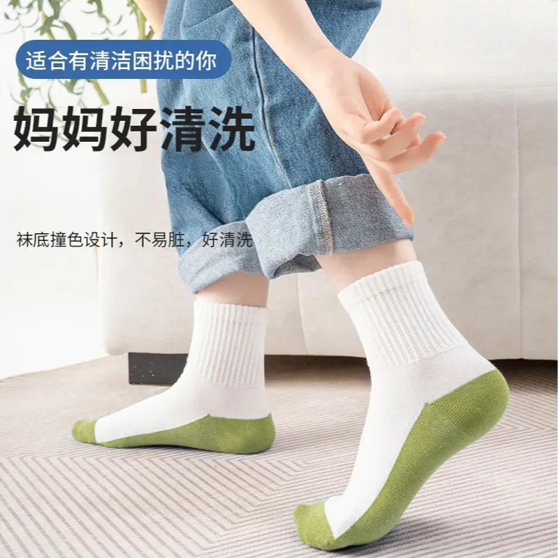 儿童纯棉薄款春秋夏季不硌脚袜子防臭中筒百棉学生耐脏棉袜透气