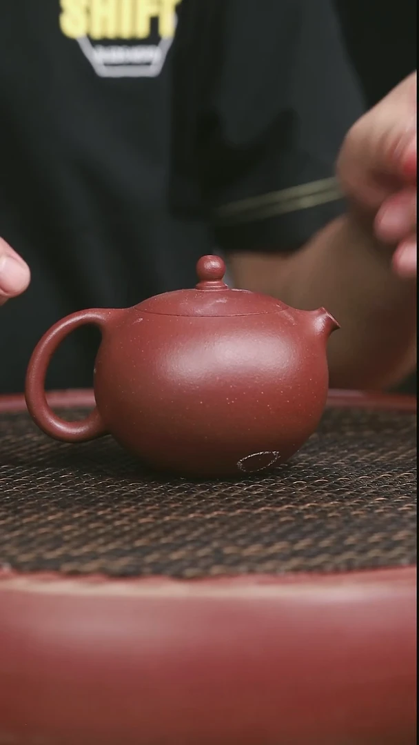 茶壶紫砂16号羊角山紫泥河豚西施200CC微瑕