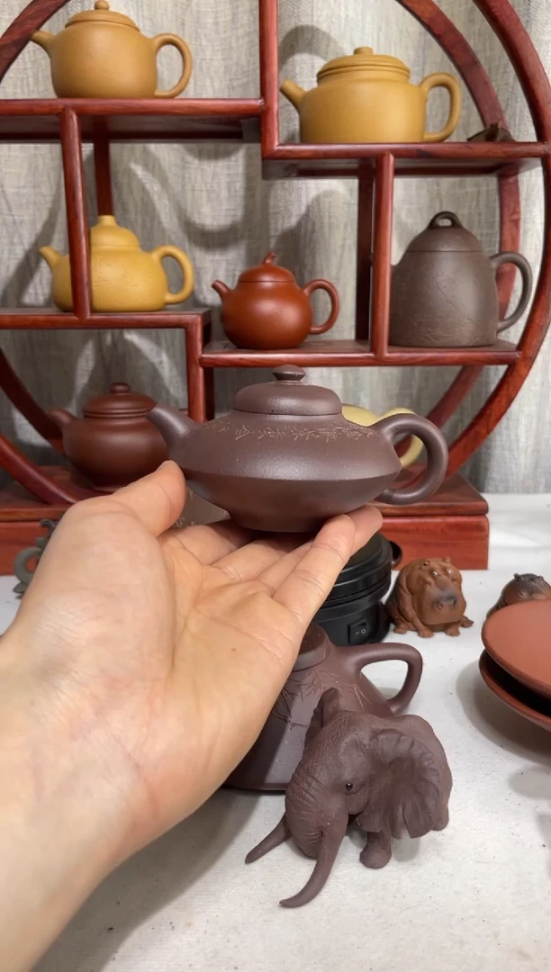 【闪购商品】紫砂茶壶台西底槽青合欢160cc