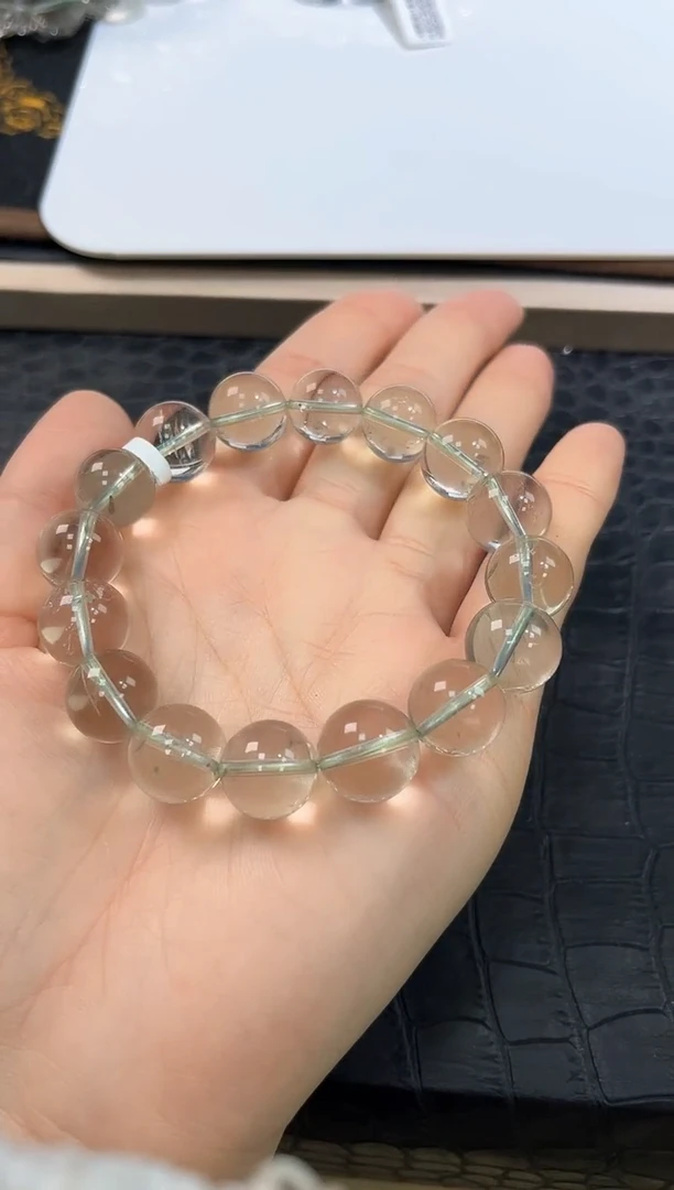 未镶嵌手链水晶22号绿阿赛水晶单圈13+mm
