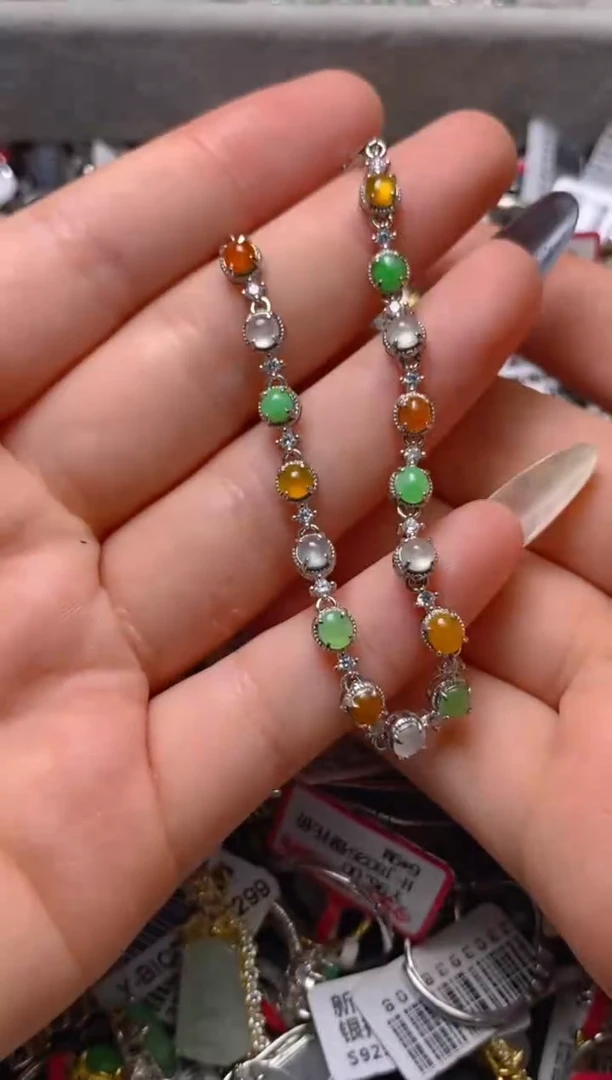 银S925镶嵌戒指翡翠百内无证书