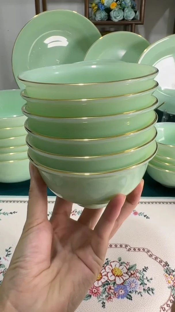 4.5英寸玉瓷碗6个口径11.5厘米