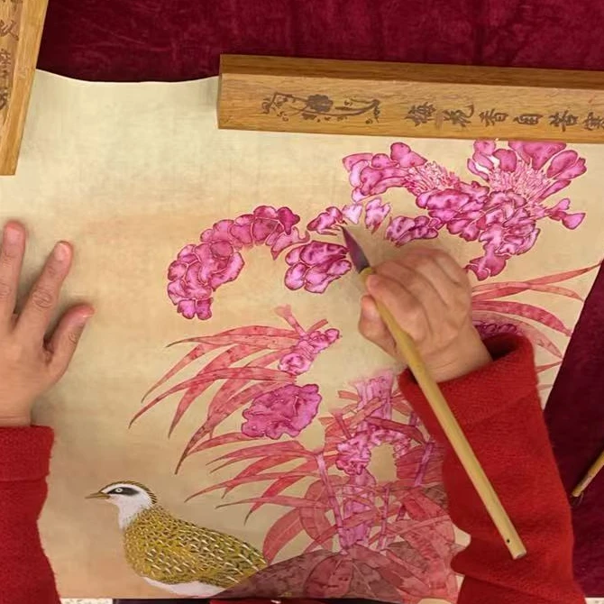 橱窗展示/暮雨文化/书法绘画/崔田对老师/宣纸国画/有证书