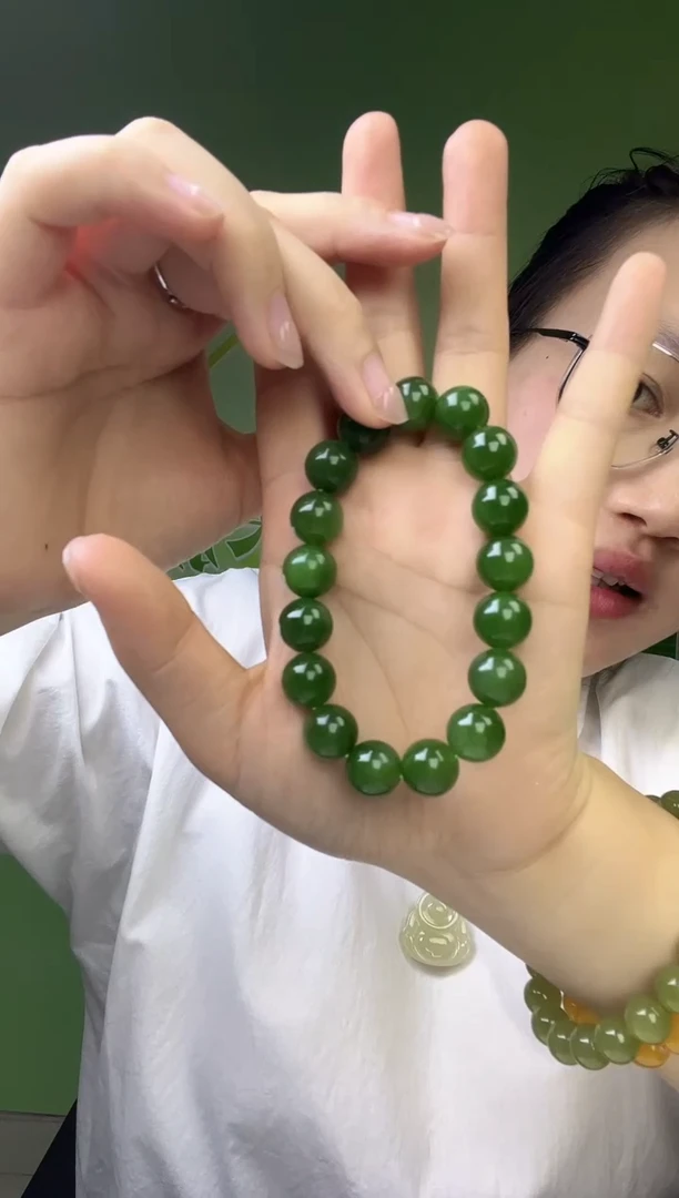未镶嵌手链和田玉ZJJ碧玉手链